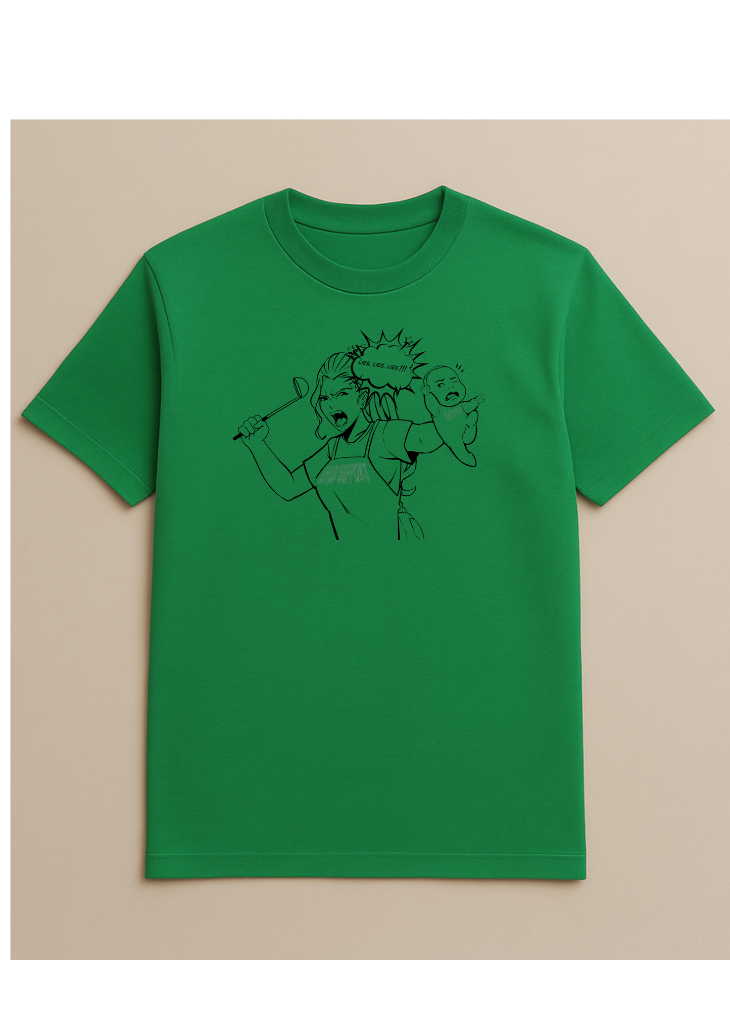 Crazy mum with baby - Tshirt