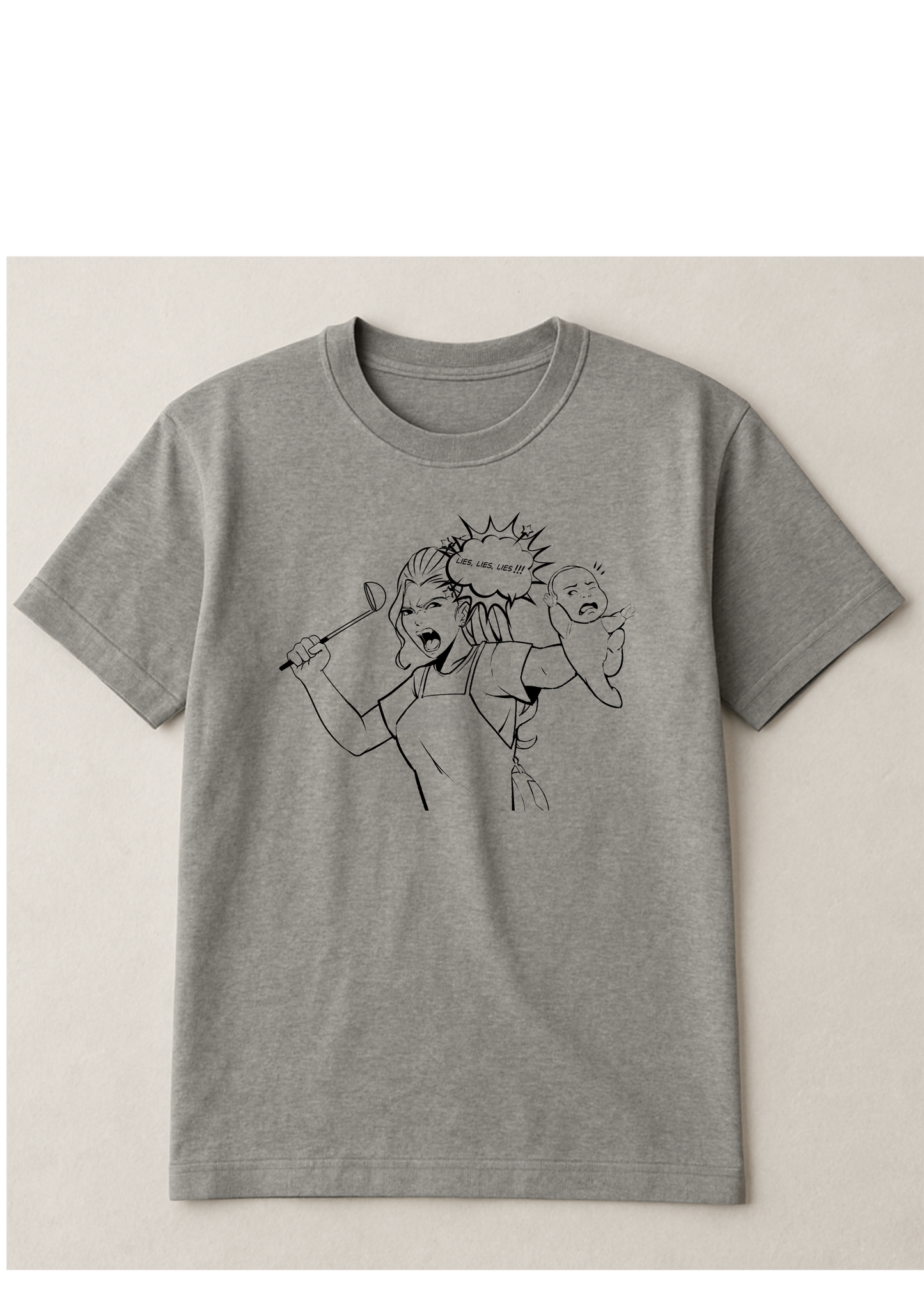 Crazy mum with baby - Tshirt