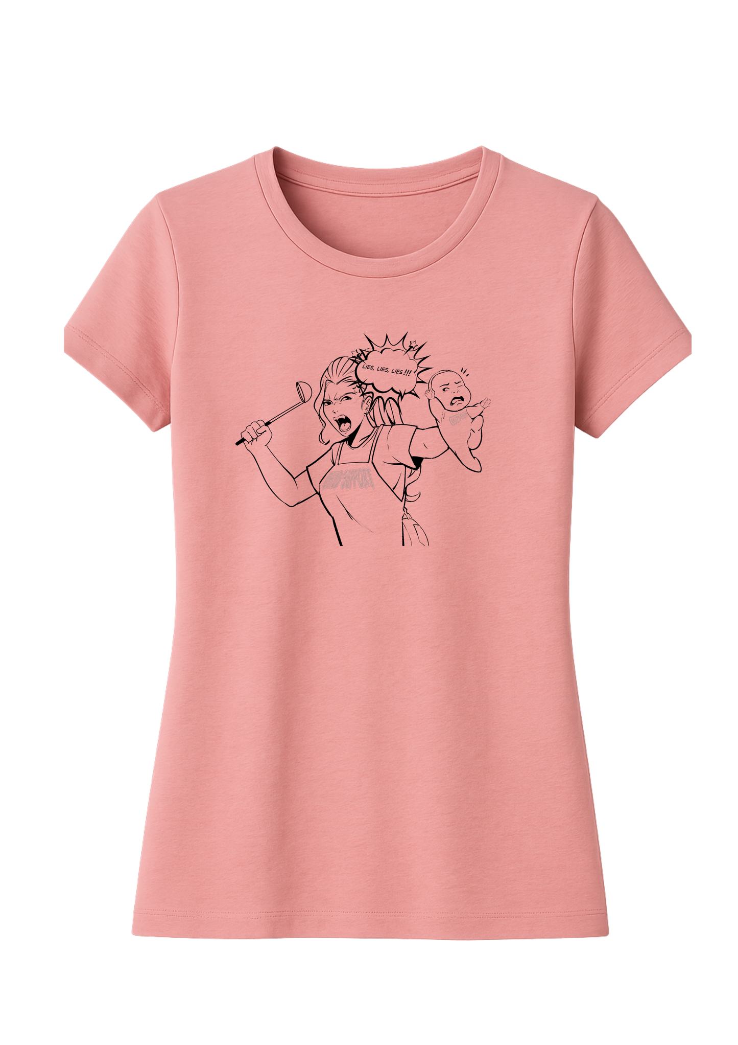 Crazy mum with baby - Tshirt