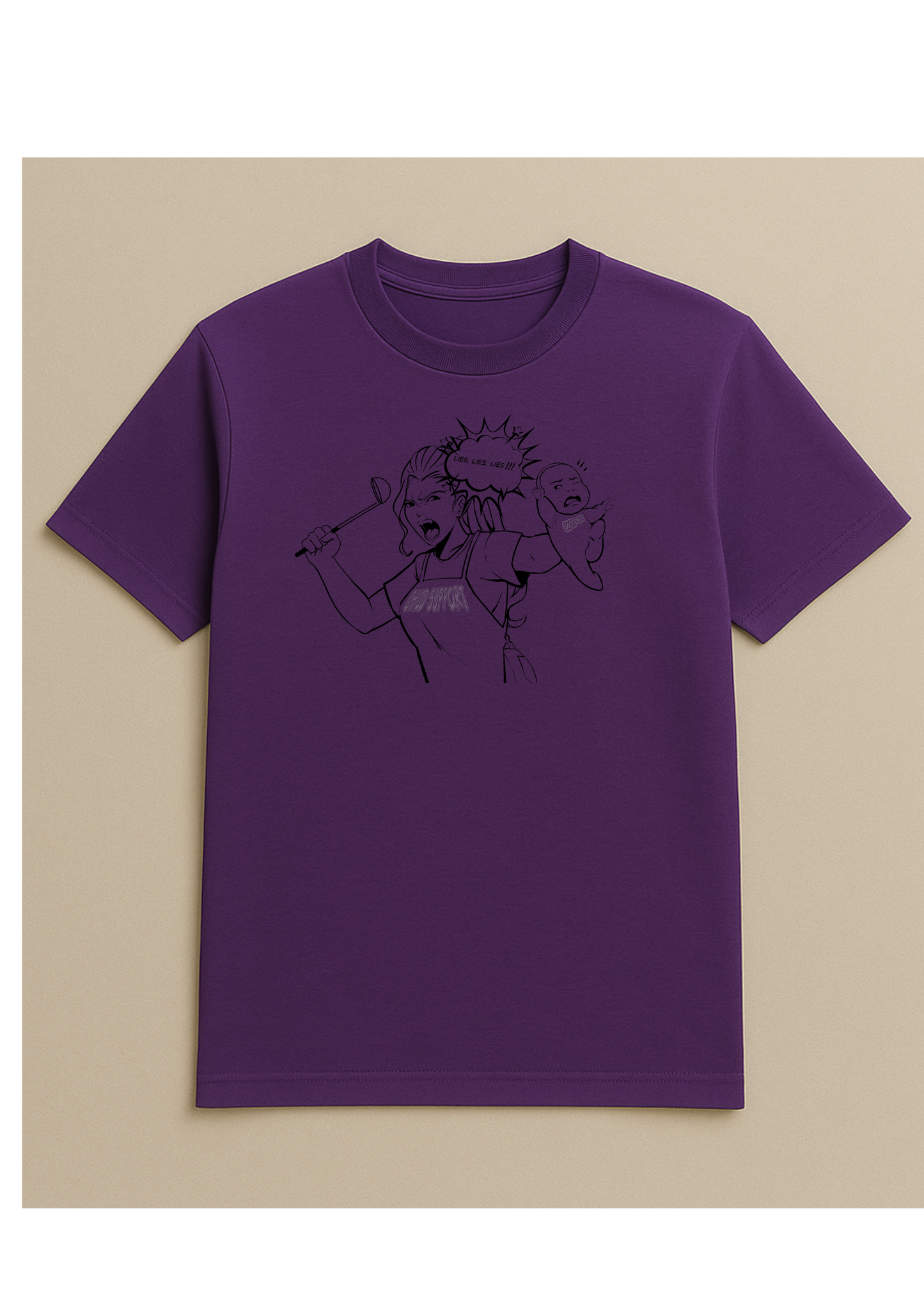 Crazy mum with baby - Tshirt