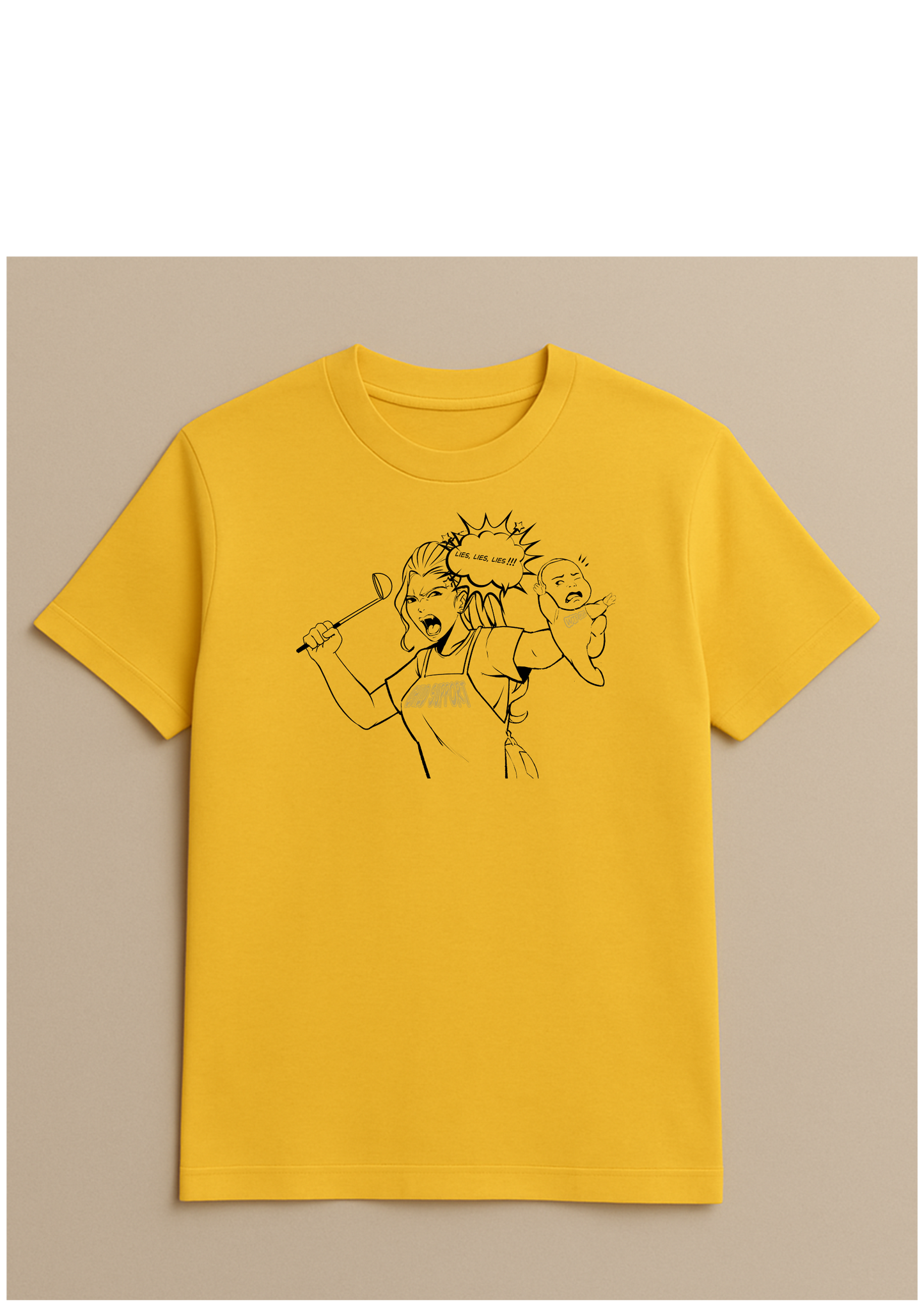 Crazy mum with baby - Tshirt