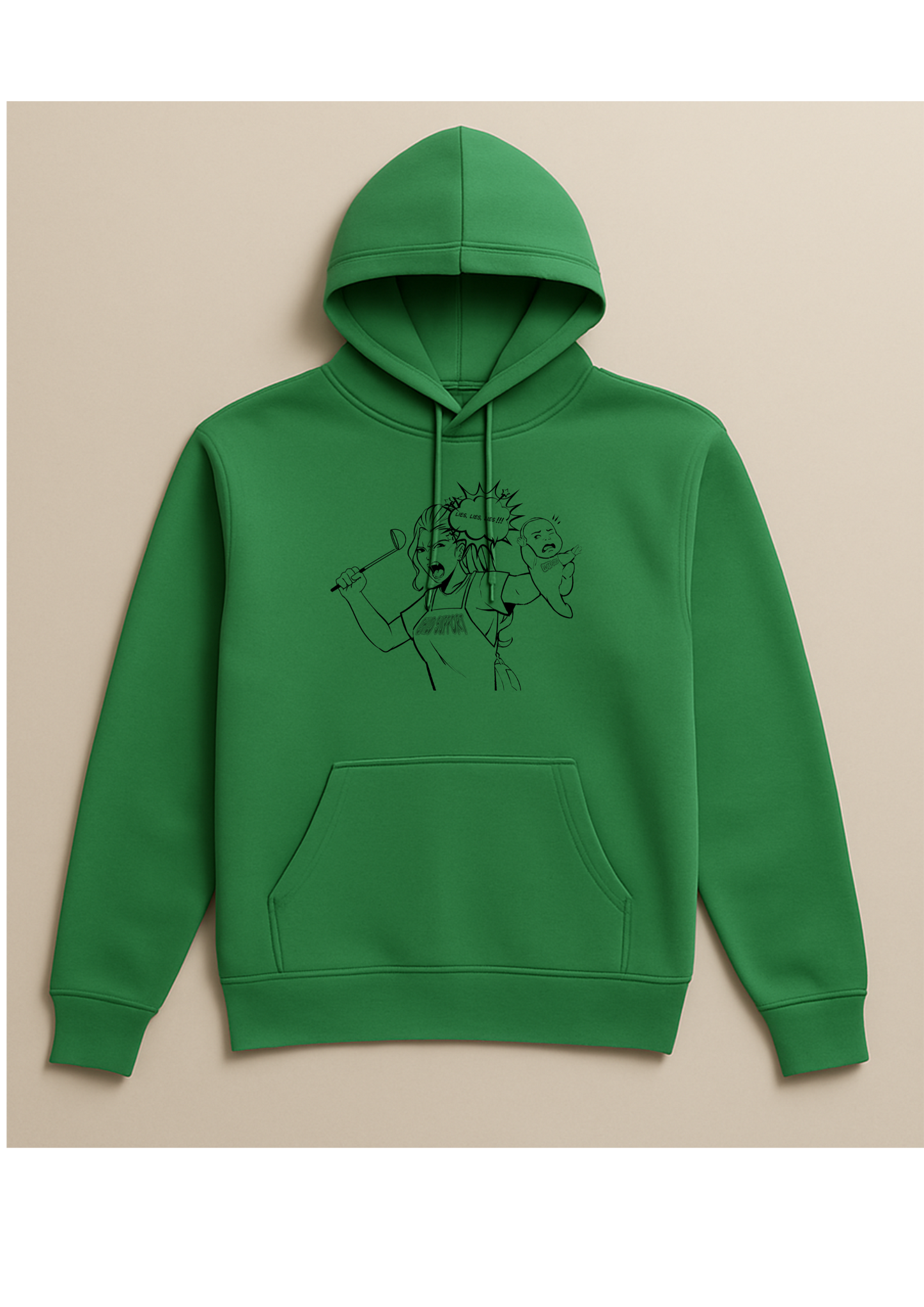 Hoodie -Crazy mum with baby