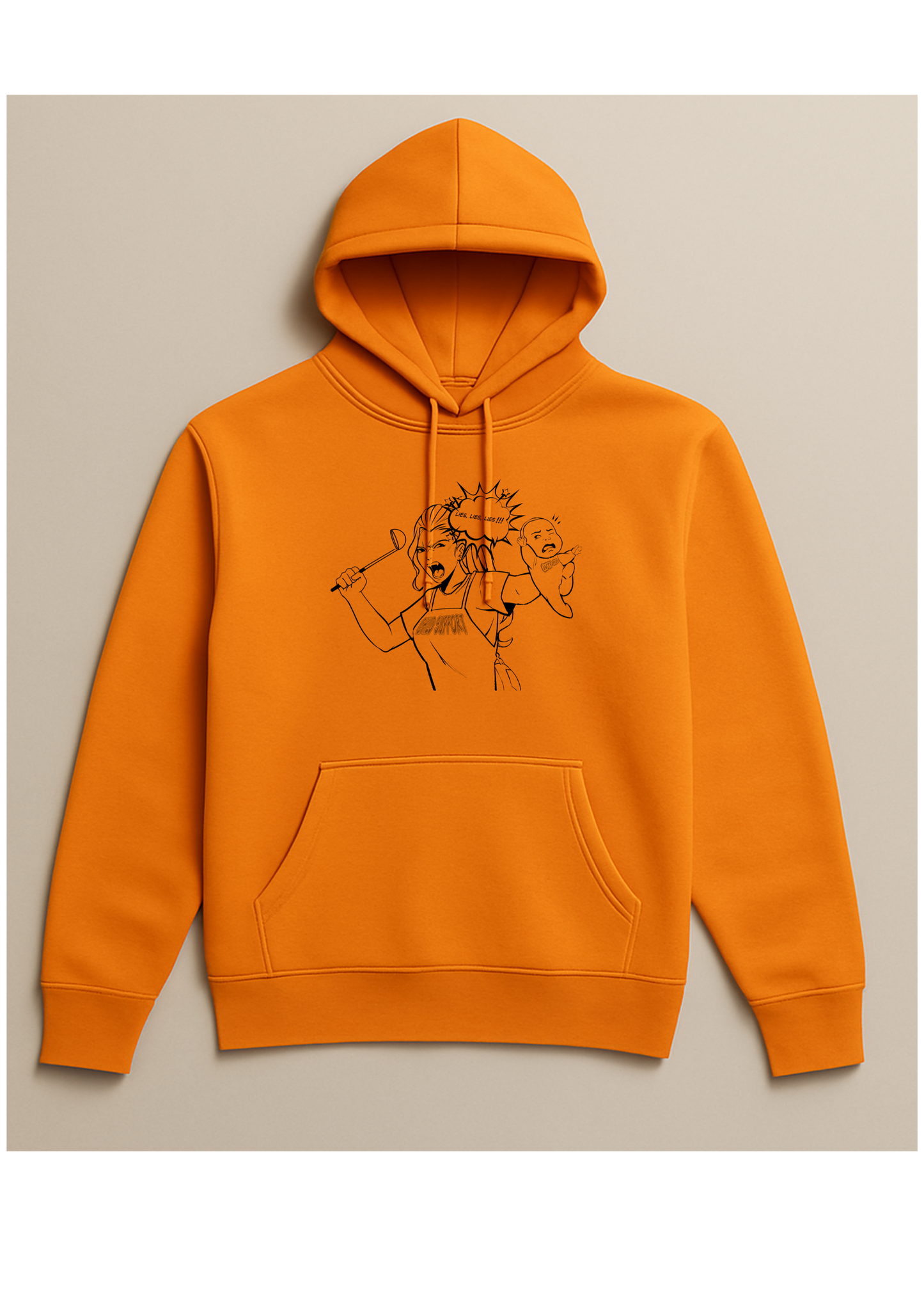 Hoodie -Crazy mum with baby
