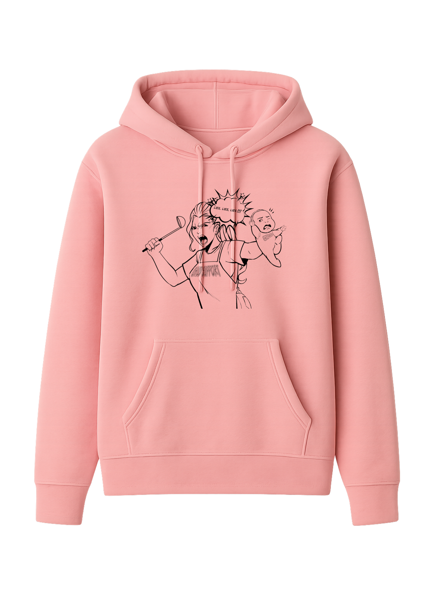 Hoodie -Crazy mum with baby