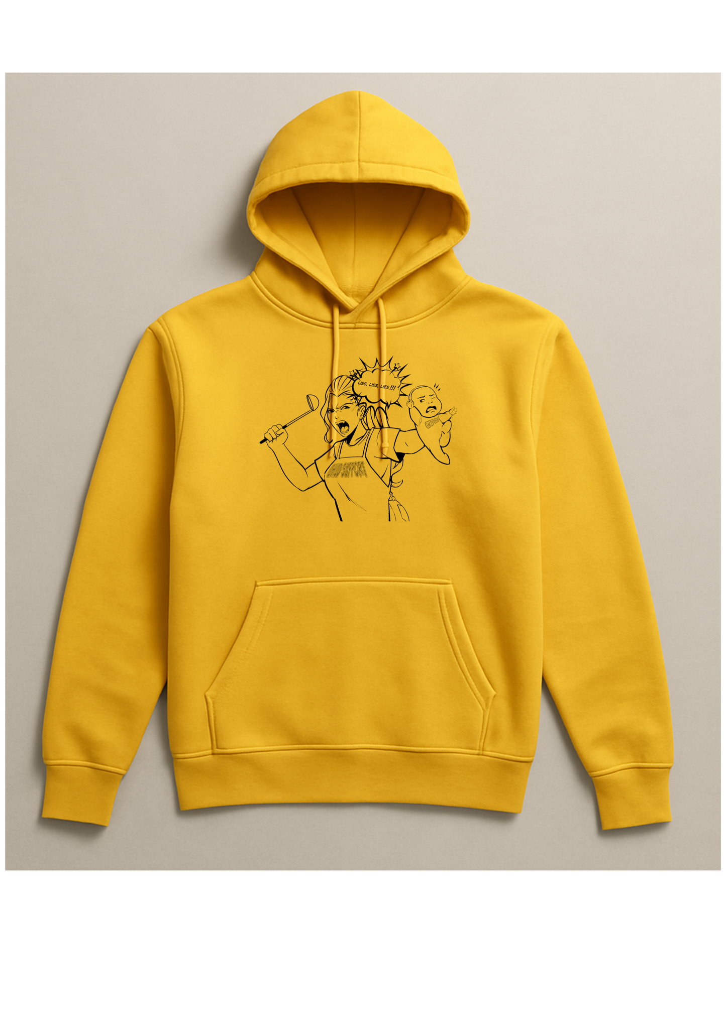 Hoodie -Crazy mum with baby