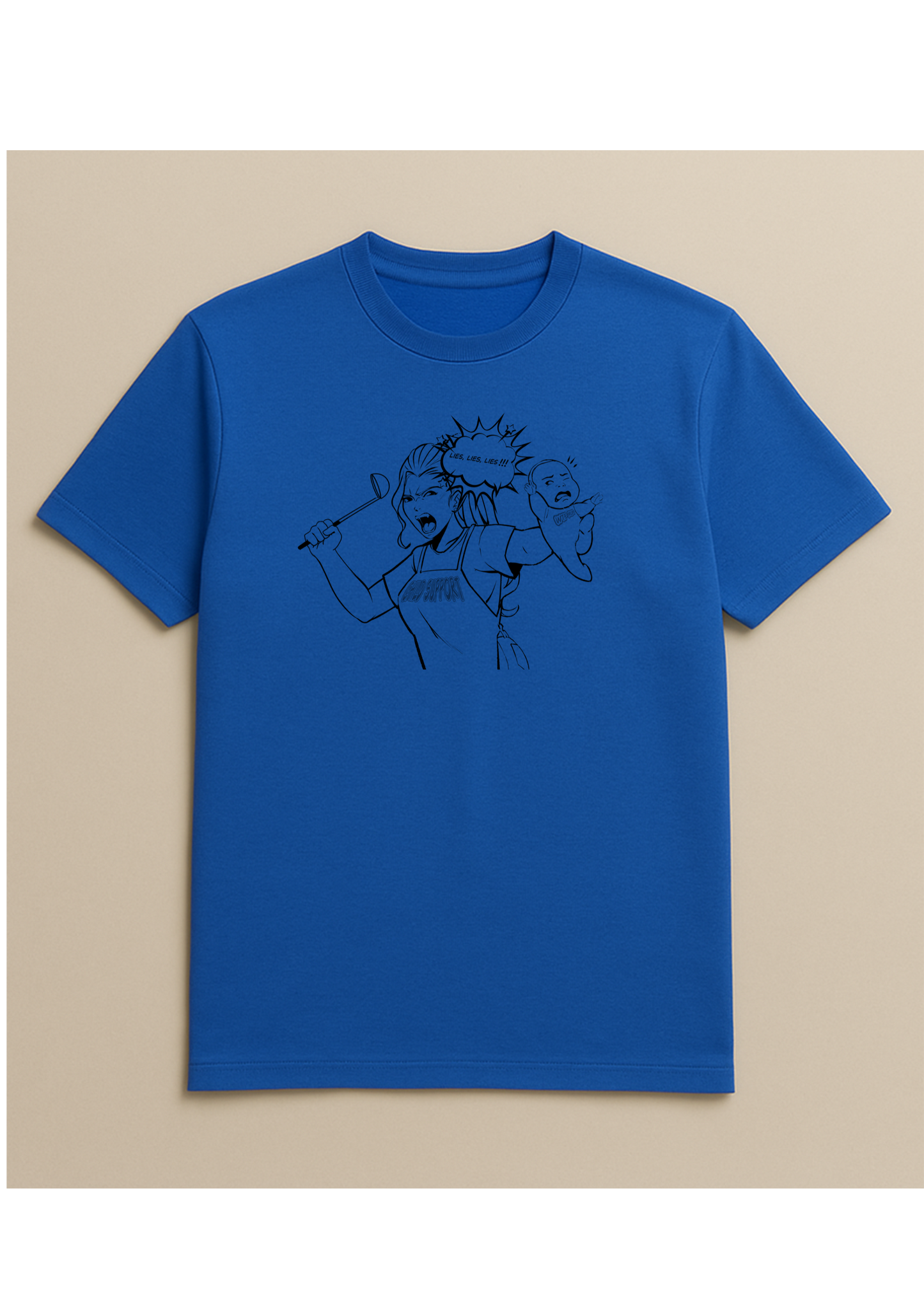 Crazy mum with baby - Tshirt