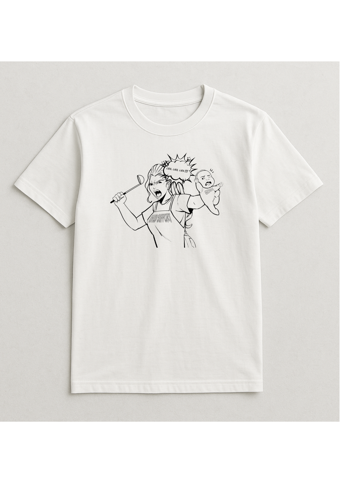 Crazy mum with baby - Tshirt