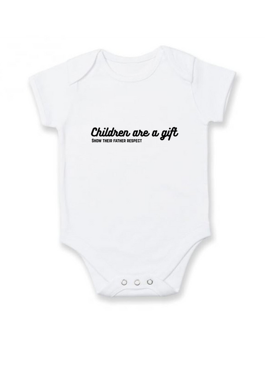 Children are a gift - baby grow boy (Copy)