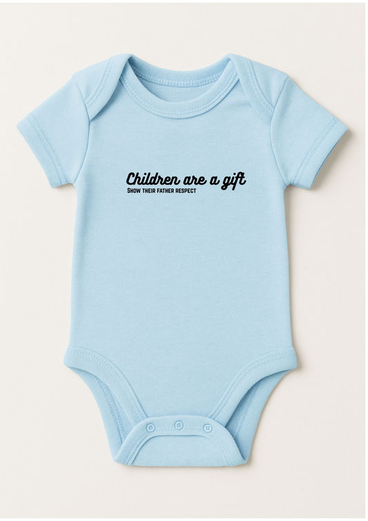 Children are a gift - baby grow boy
