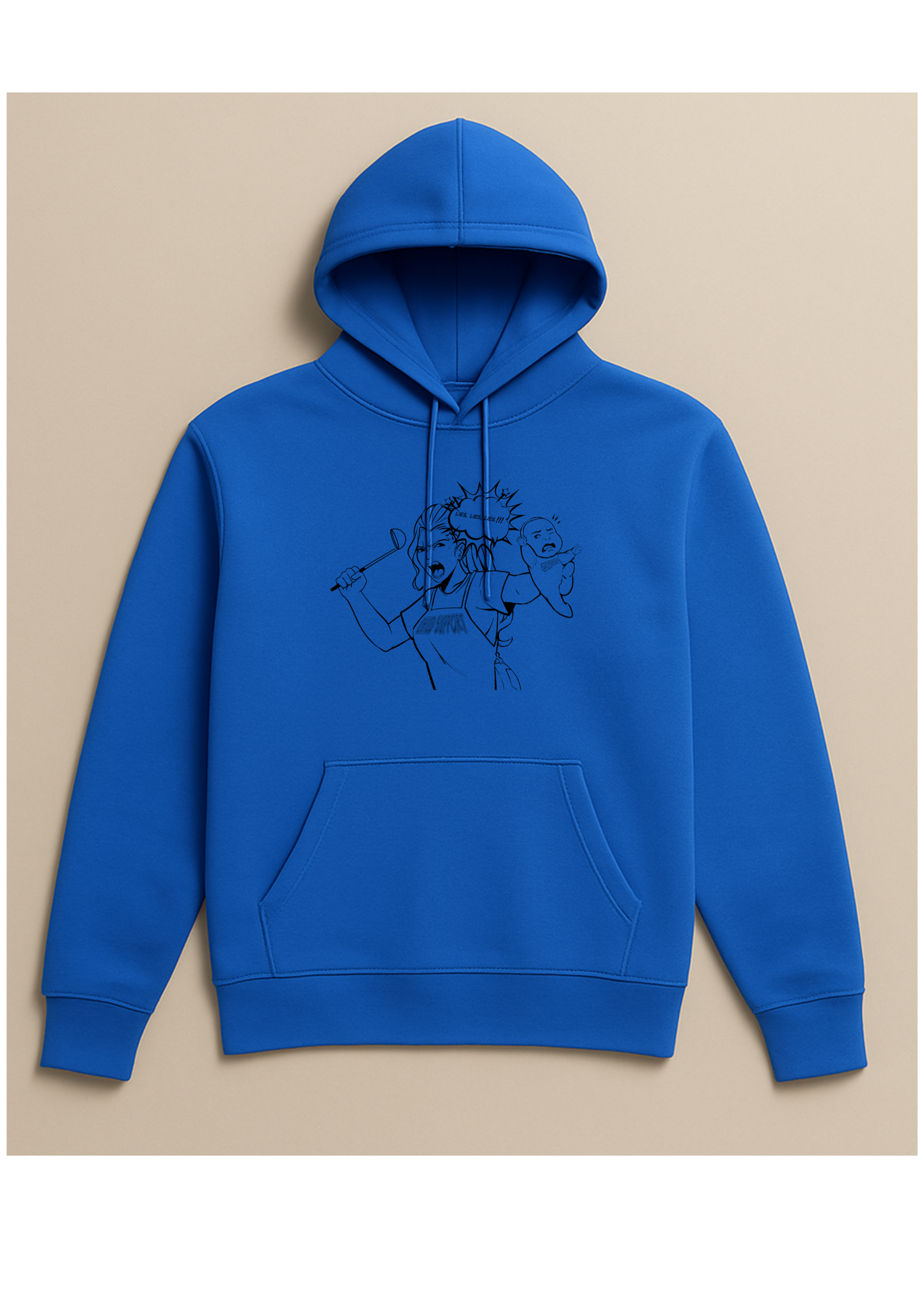 Hoodie -Crazy mum with baby