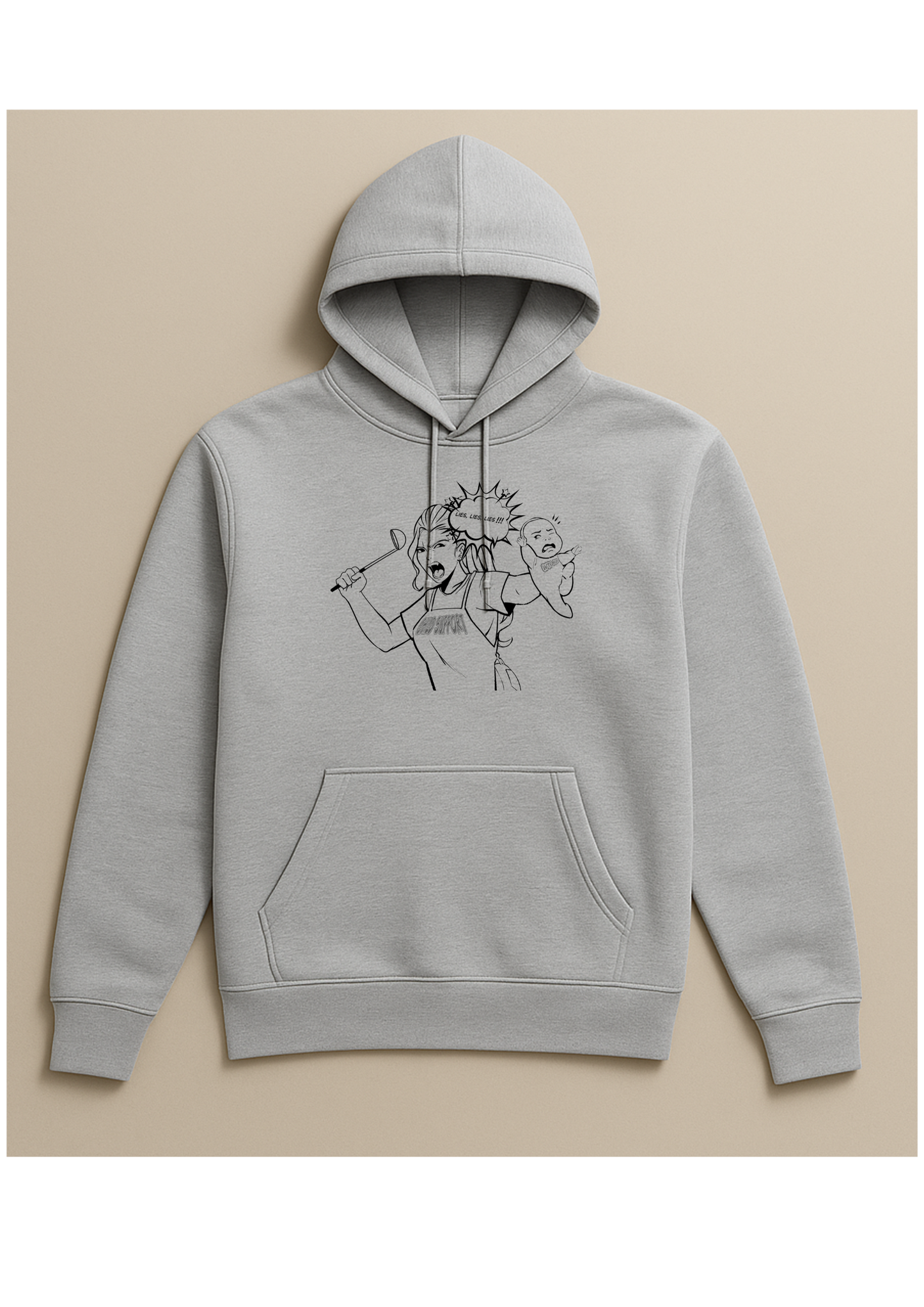Hoodie -Crazy mum with baby
