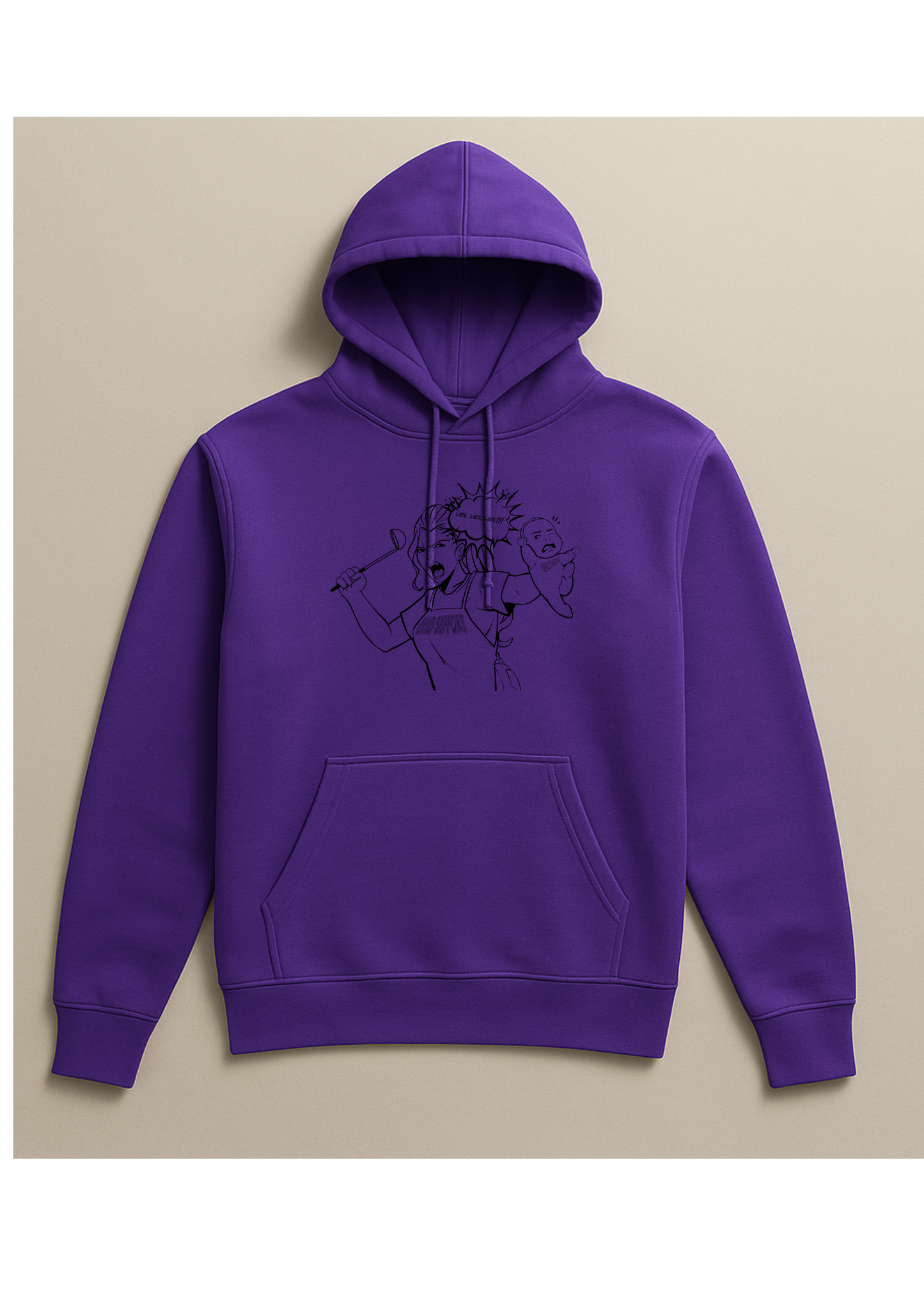 Hoodie -Crazy mum with baby