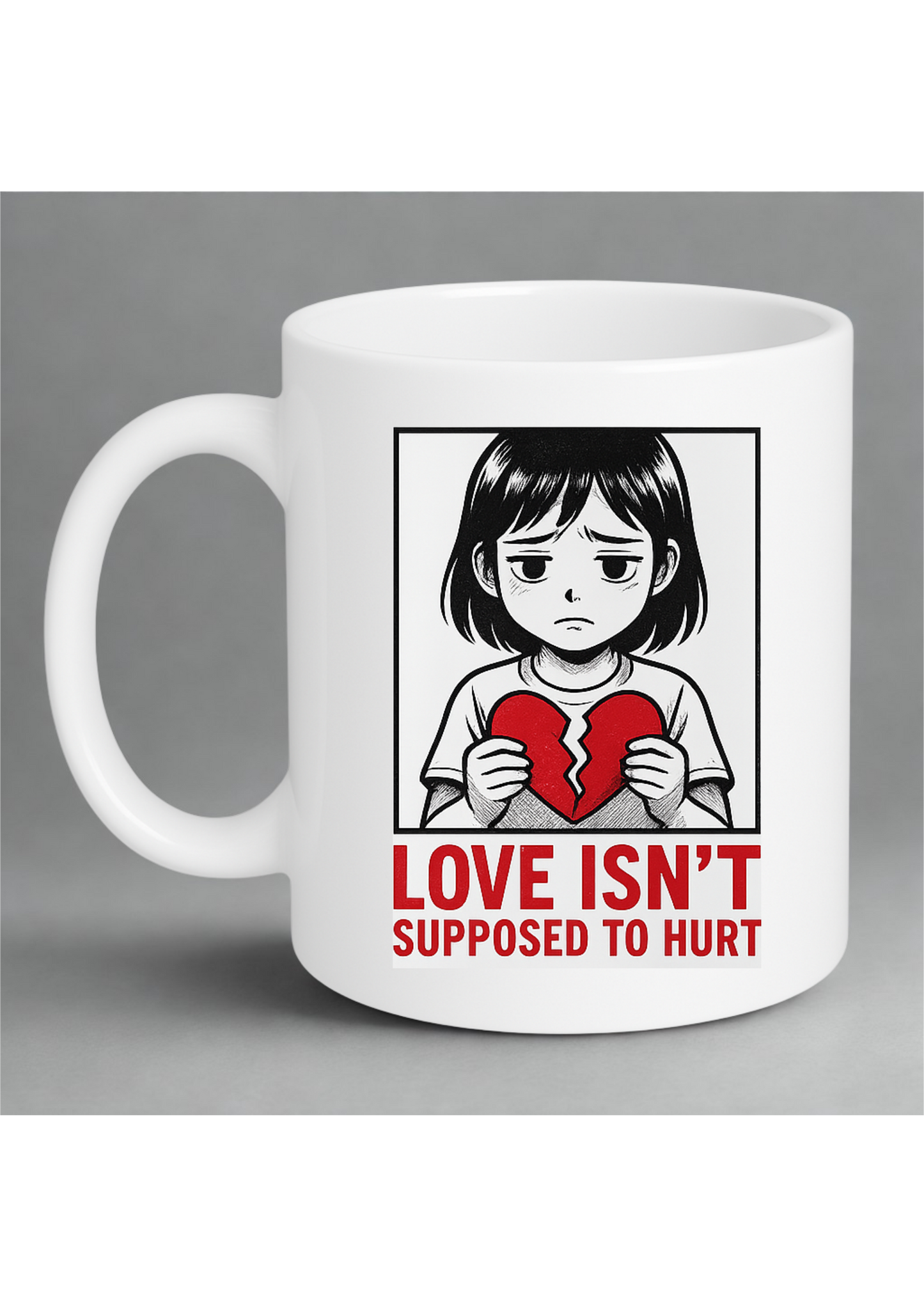 Mug - Girl with broken heart